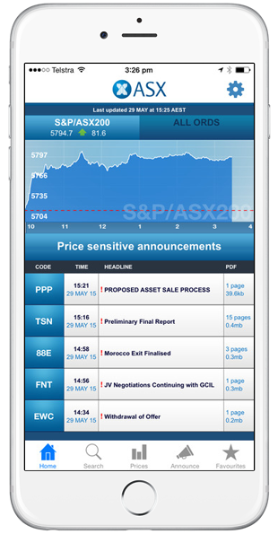 Australian Securities Exchange (ASX) iPhone Application