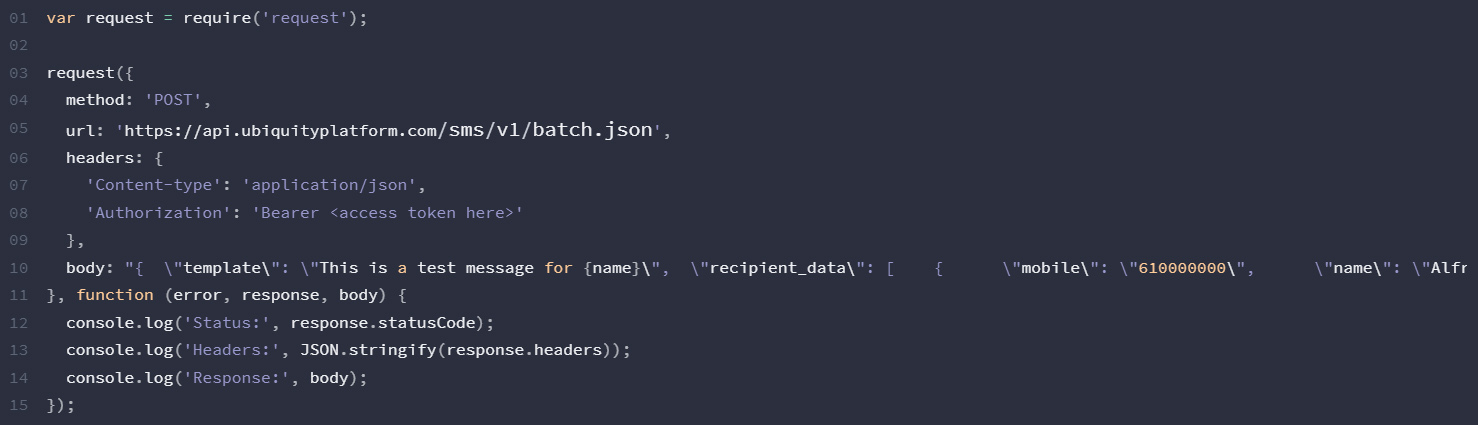 NodeJS-SMS-API-Ubiquity-Platform-Gomeeki