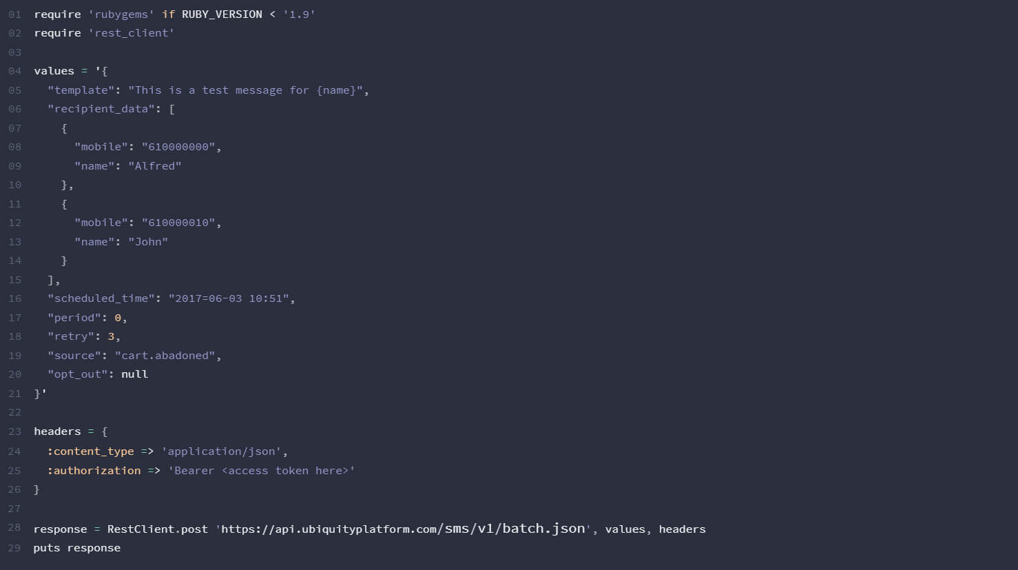 Ruby-SMS-API-Ubiquity-Platform-Gomeeki